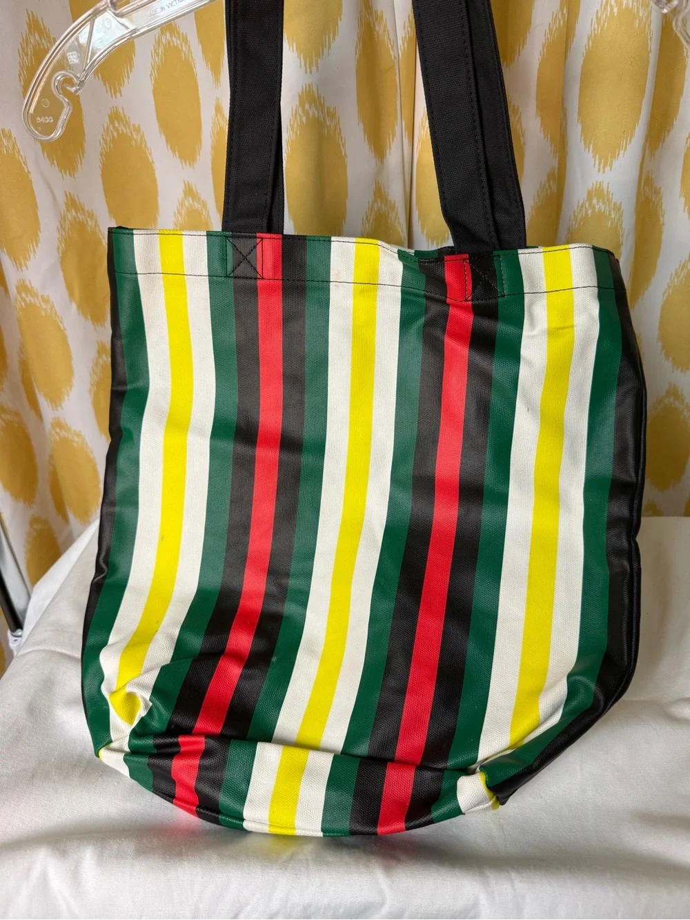 Mini Car Branded Striped Multi-Color Tote Bag